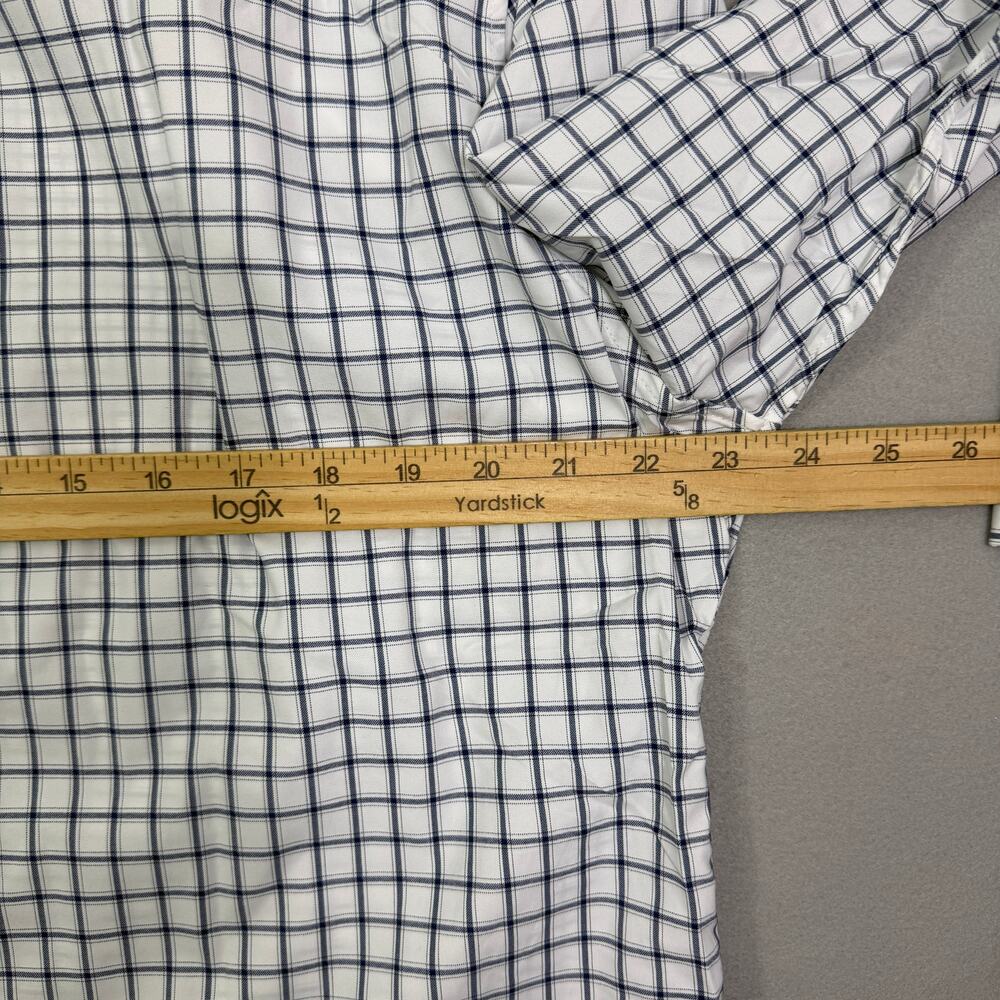 Bonobos Slim Fit Button Shirt Men's 2XL White Blue Plaid Preppy Stretch NEW - Picture 8 of 10